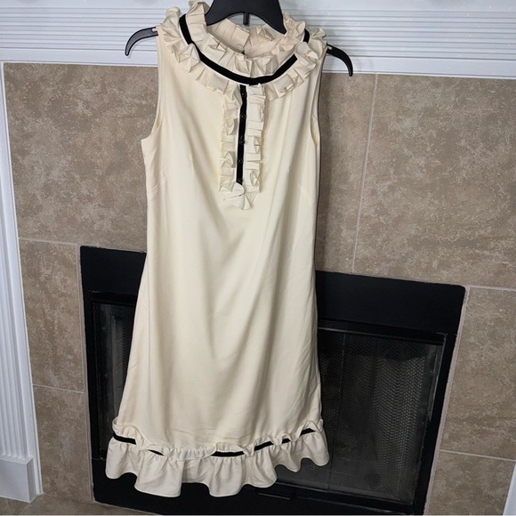 J. Crew Ruffle Trim Shift Dress size 6 damaged - Picture 3 of 14